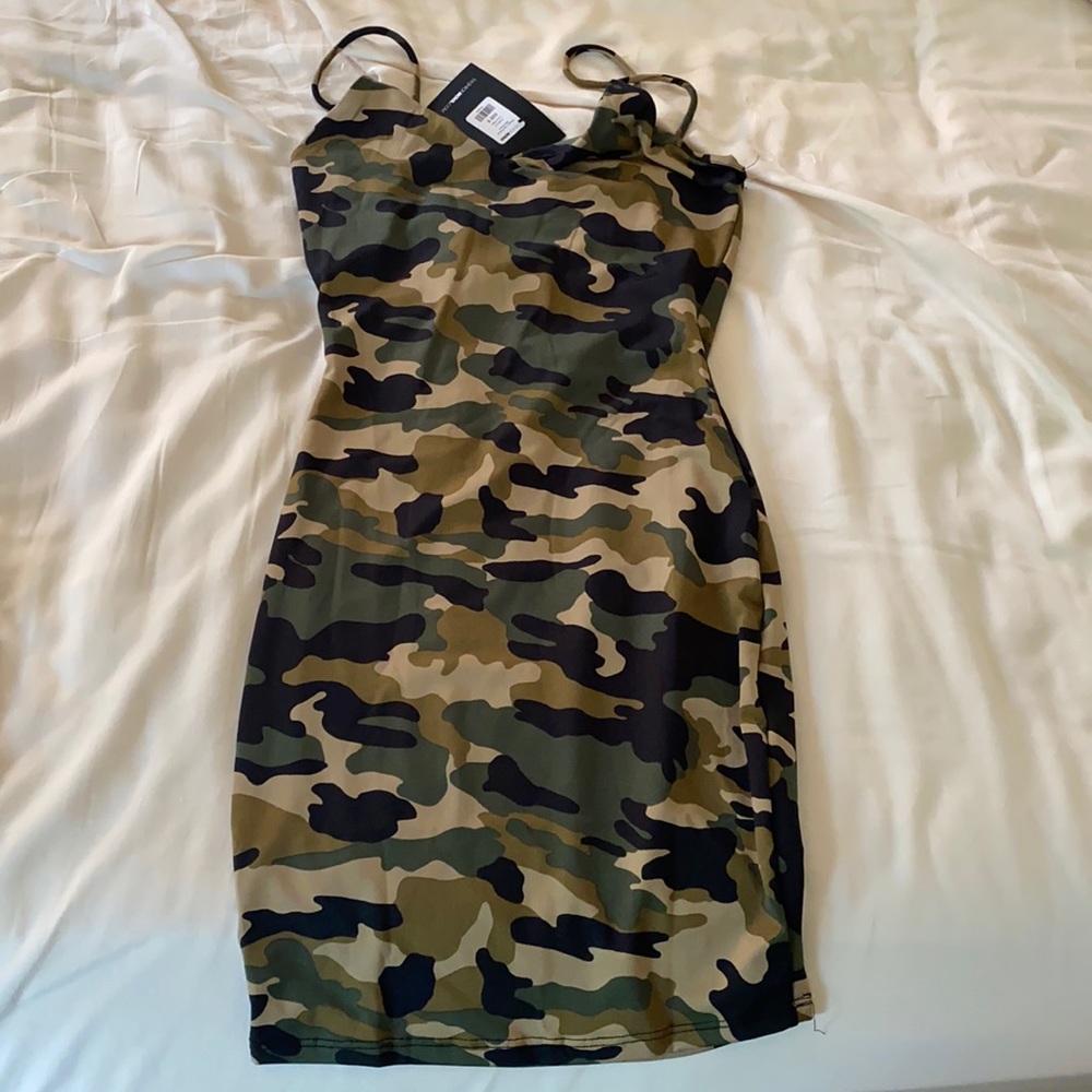 Camo mini dress